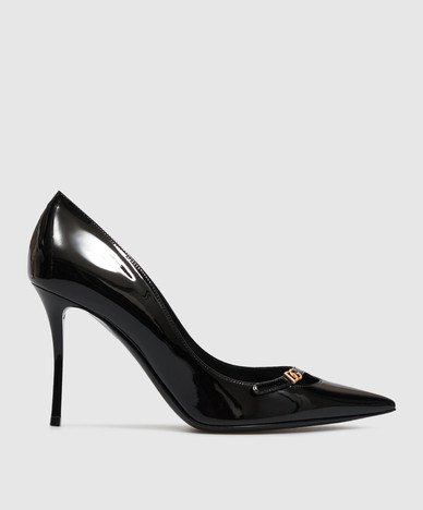 Black patent leather shoes