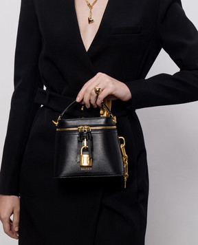 Balmain Black leather Pulse Vanity bag HN1BH004LOLP