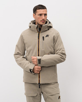 K-Way LAMET khaki corduroy ski jacket K51331W