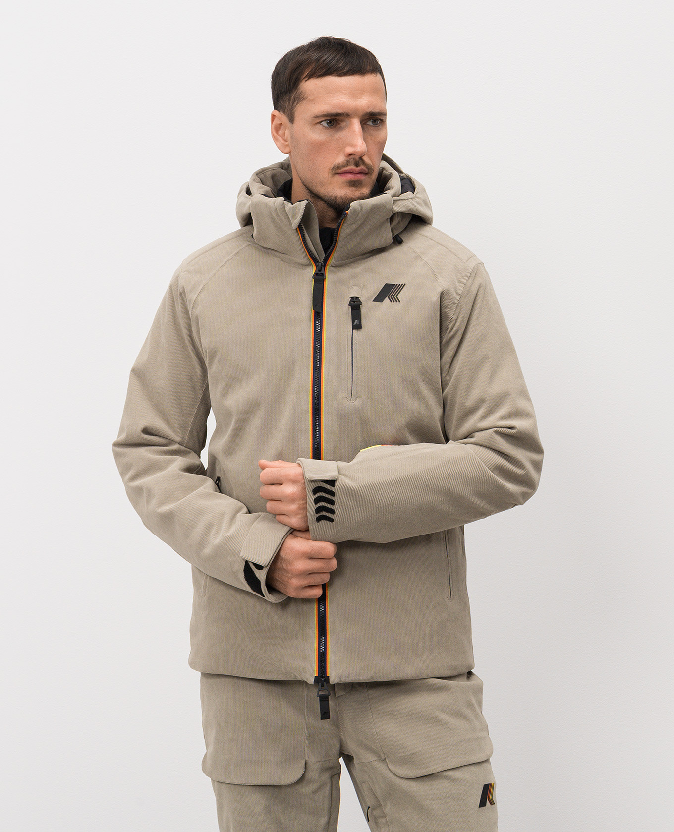 LAMET khaki corduroy ski jacket K-Way 3
