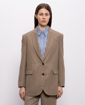 Brunello Cucinelli Brown jacket with linen MH1267291
