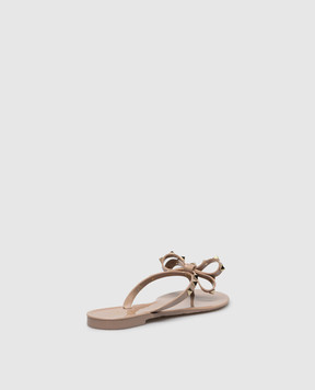 Valentino Beige Rockstud flip-flops 8W2S0552PVS