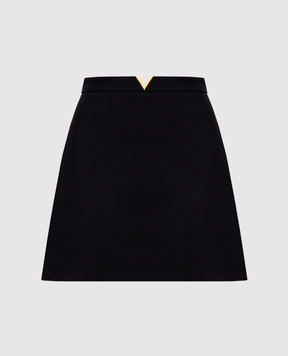 Valentino Black wool and silk skirt 8B3RAEH21CF