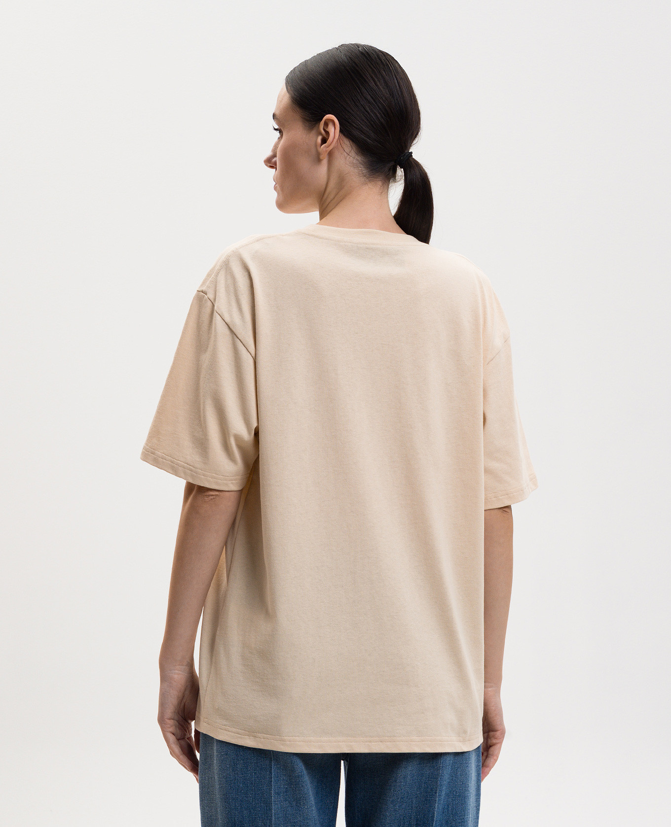 Beige T-shirt with a patch Valentino 4