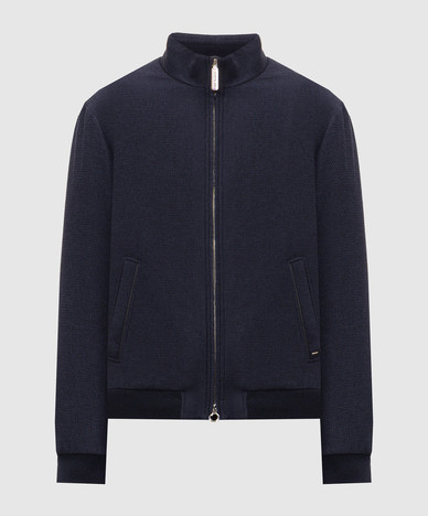 Blue cashmere and silk jacket