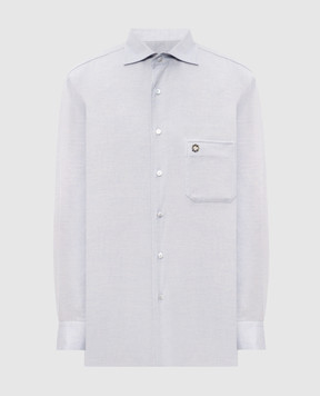 Stefano Ricci Blue shirt with emblem MC008404BN3029