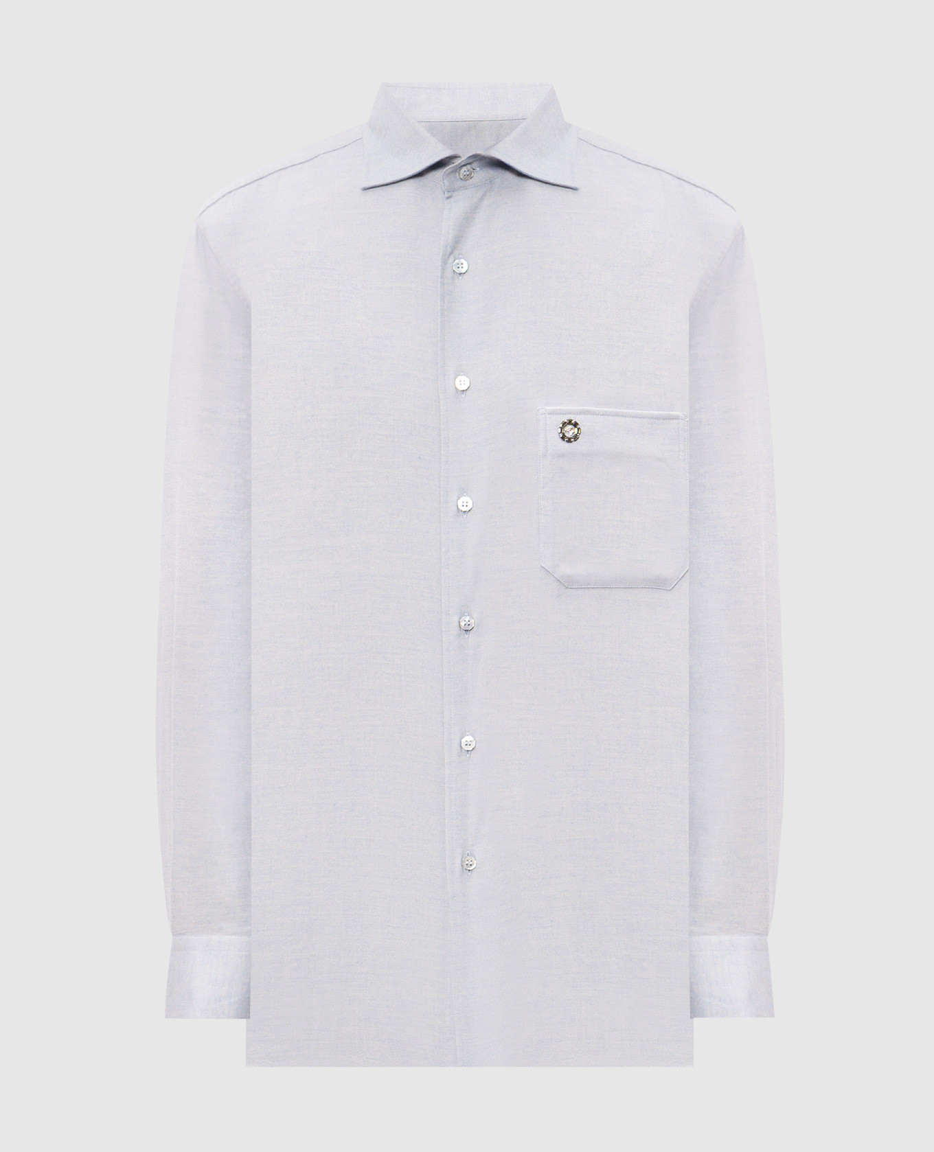 Blue shirt with emblem Stefano Ricci