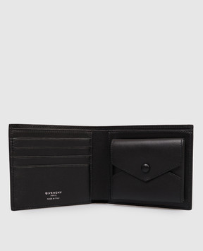 Givenchy Black leather wallet with logo print BK60GUK213