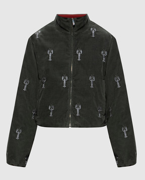 Thom Browne LOBSTER velvet reversible down jacket FBD077EE1645