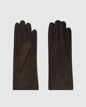 Sermoneta Gloves Suede gloves with rabbit fur 307ASUEDE