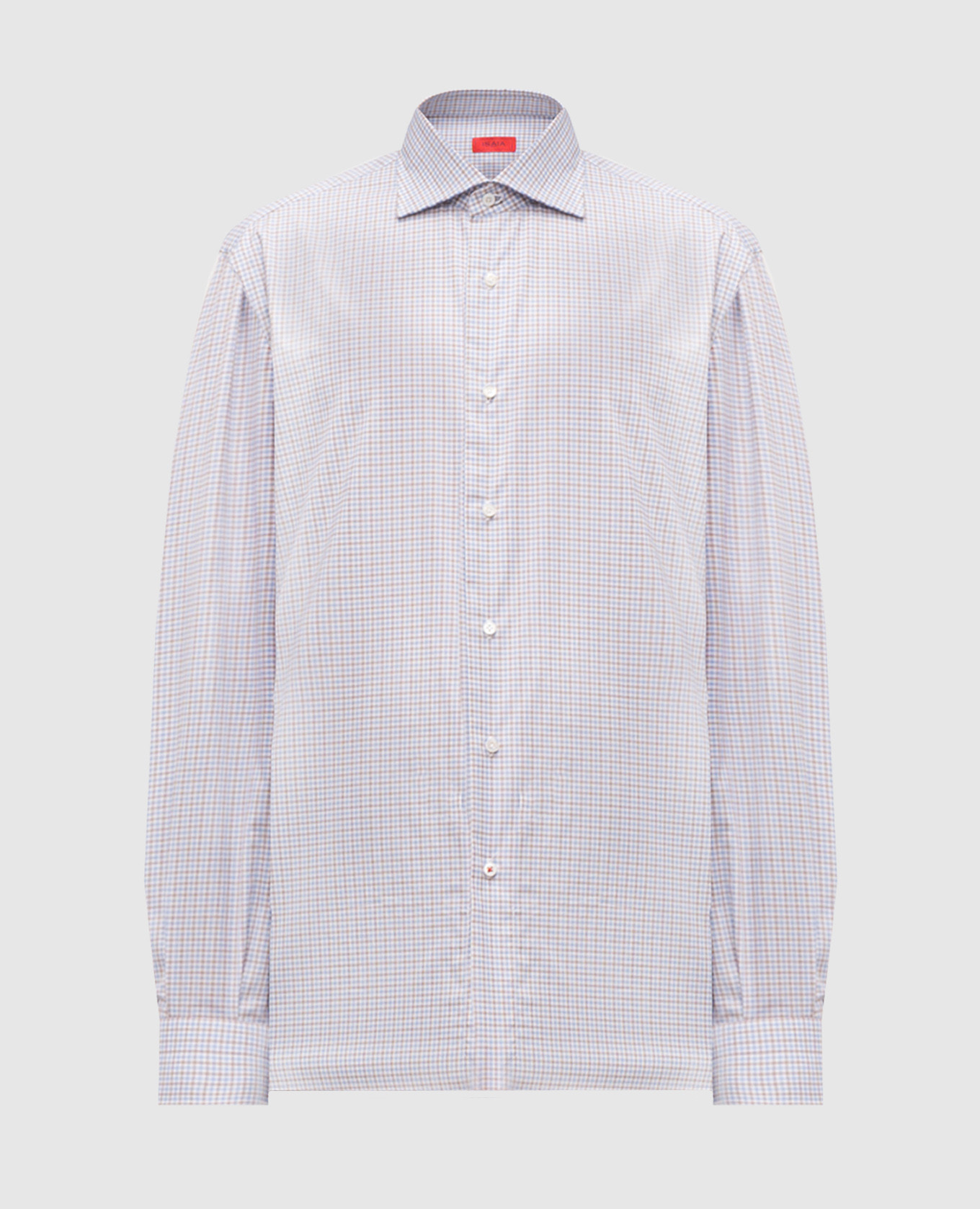 

Checkered shirt ISAIA, White