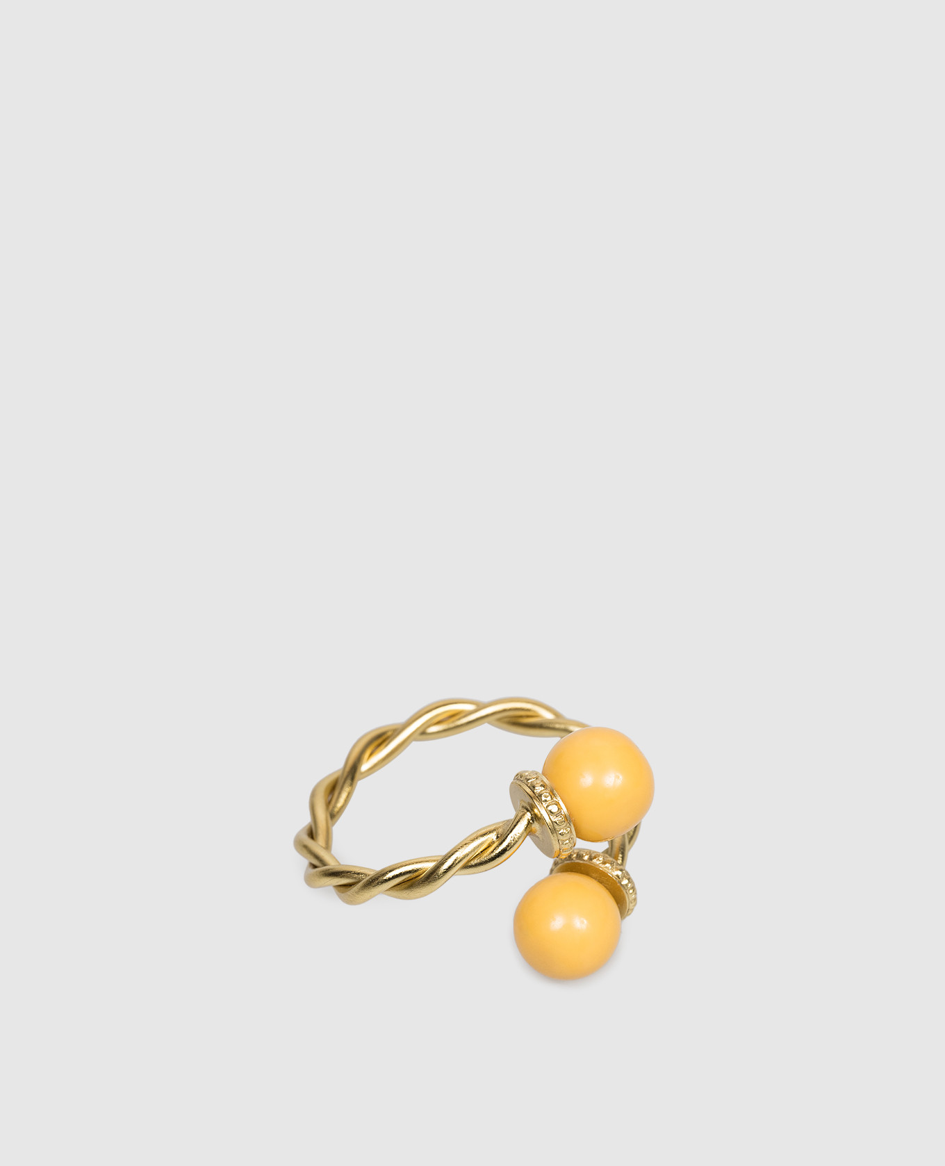 

Torchon Napkin Ring with Yellow Beads Bitossi Home, Golden