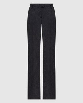 Fabiana Filippi Gray flared pants with wool PAD216F297M267