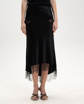 Dolce&Gabbana Black skirt with silk F4DD1TFU1AU
