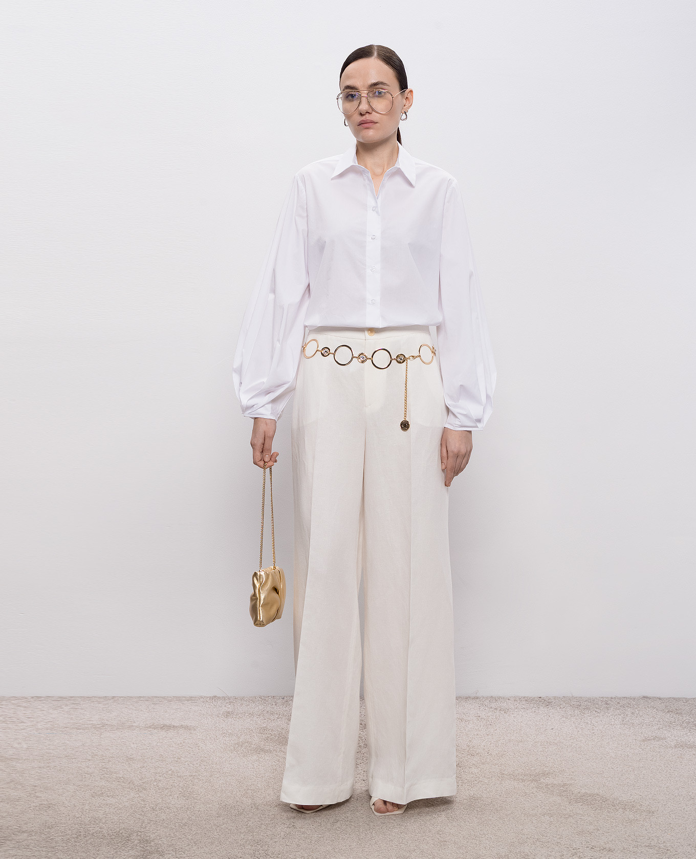 White shirt with logo Twinset 2