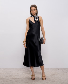 JOSEPH Clea black midi dress JF008192