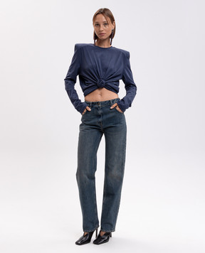 Magda Butrym Blue top with branded knot BLOUSE14317726
