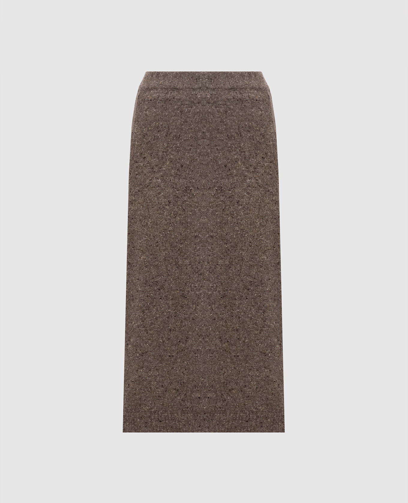 ALOA brown skirt with wool and silk
