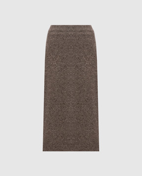 Max Mara Weekend ALOA brown skirt with wool and silk WKDALOA
