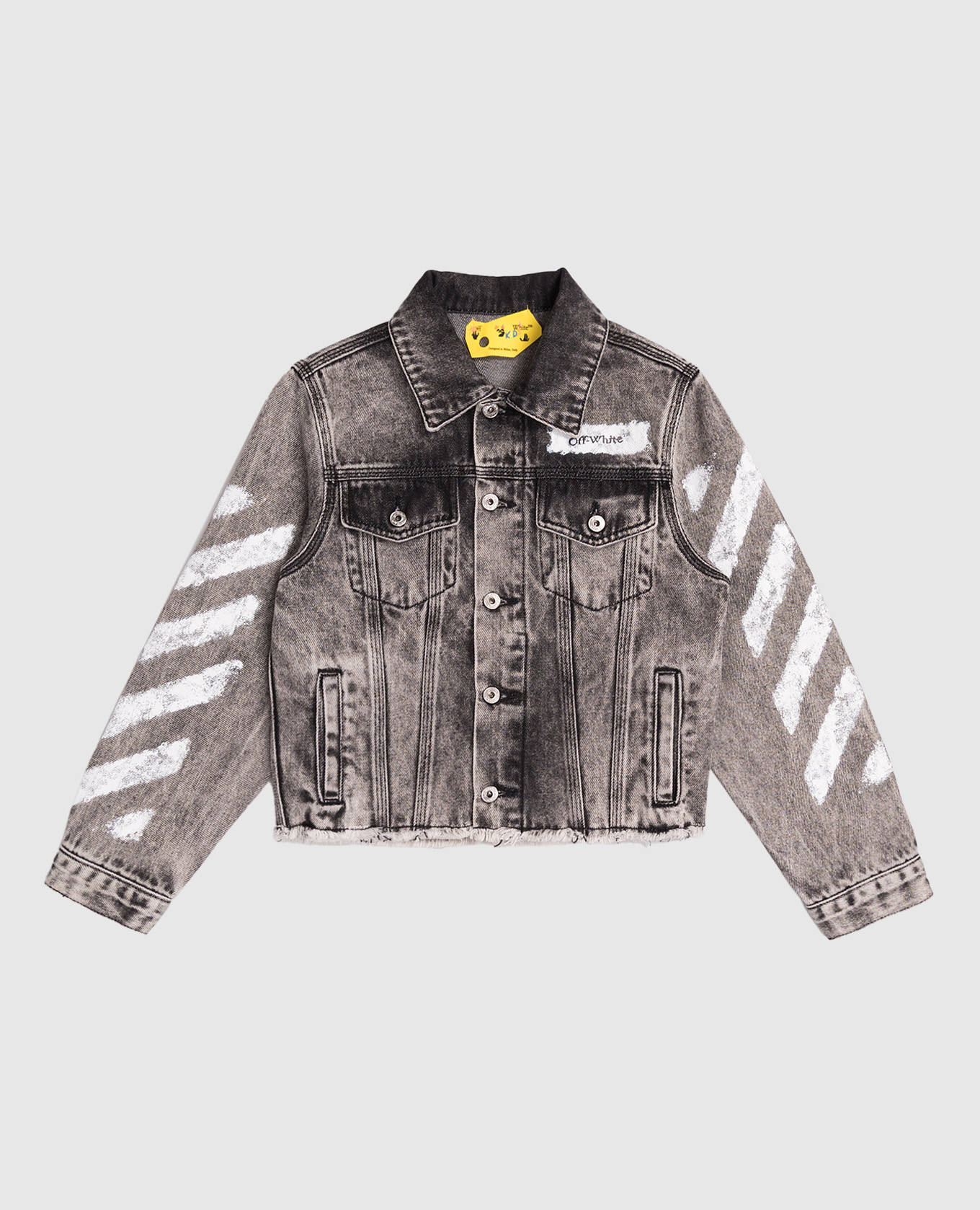

Children's gray denim jacket with logo print Off-White, Grey