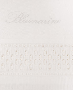 Blumarine Home White tablecloth Porcellana with embroidery W0000250027