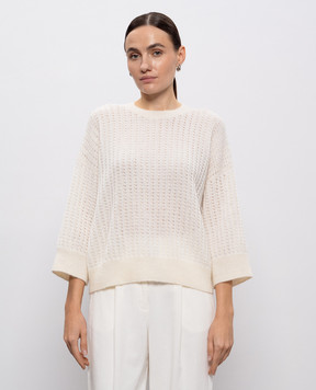Peserico White alpaca wool sweater E99003F079217C
