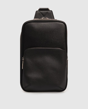 Castangia dal 1850 Black leather sling bag SPHB1S26