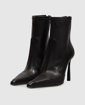 Babe Pay Pls Black leather ankle boots 415156KO