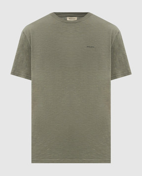 Woolrich Khaki T-shirt with logo print CFWOTE2013MRUT4061