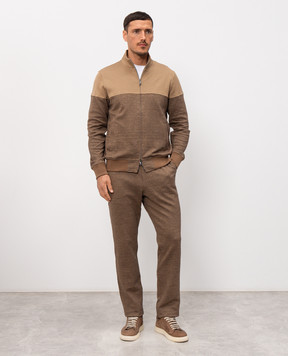 CAPOBIANCO Brown tracksuit with linen 20M453DH00C20M704DH00