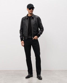 Tom Ford Black jeans with logo patch DPH001DMC084