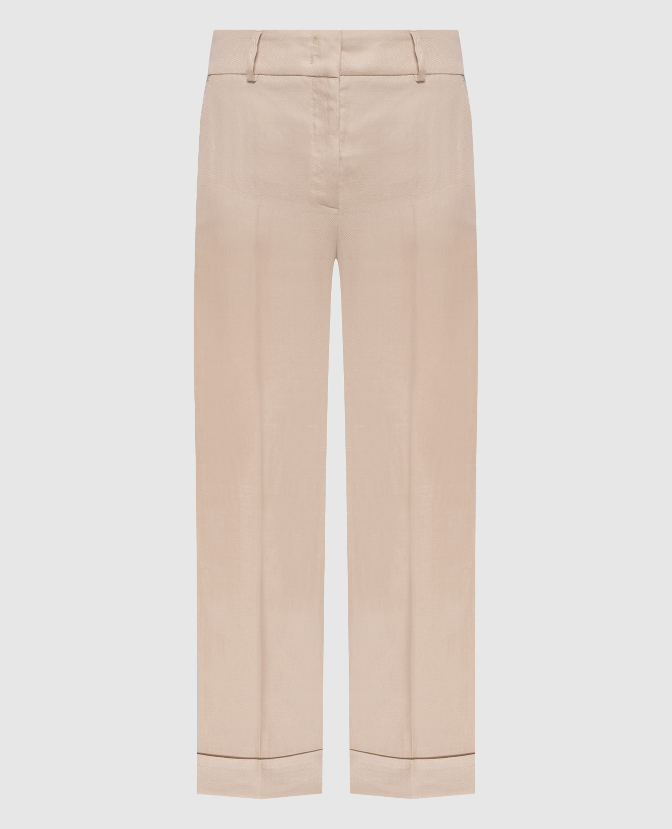 Beige linen pants