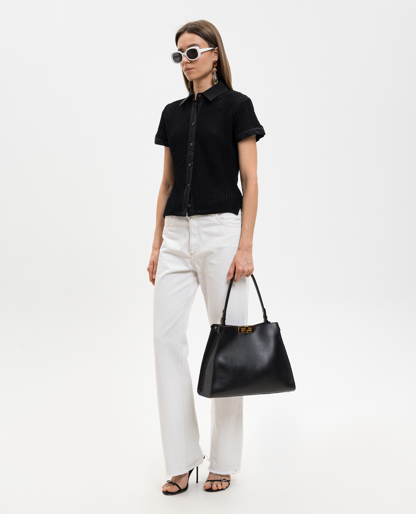 Black short-sleeved shirt Fendi 2