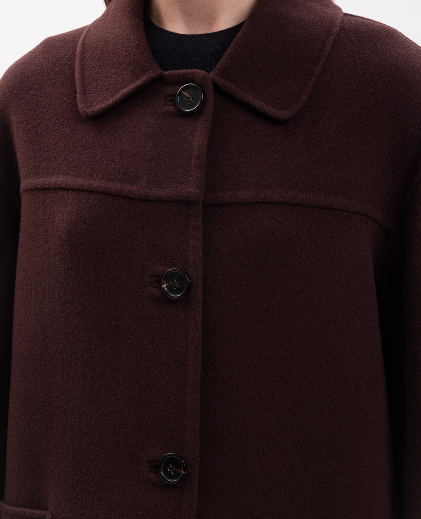 GIUGNO burgundy wool coat Max Mara 5