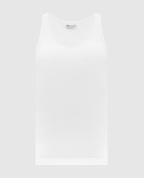 Brunello Cucinelli White top with monil chain M0T18DO100