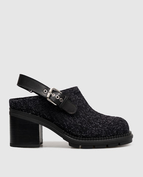 AGL Black suede clogs FRANKY FRANKYMULE