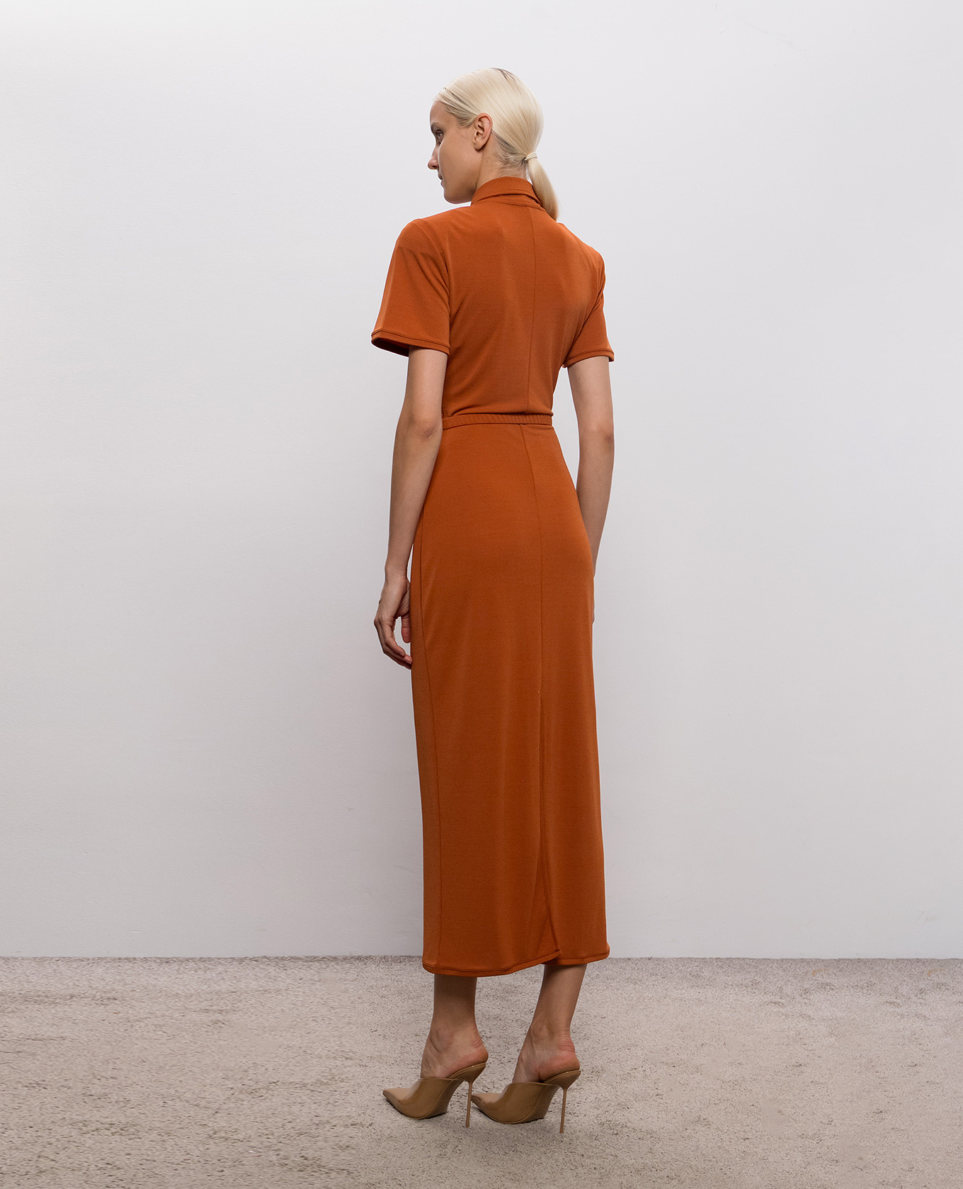 Brown midi dress Rowen Rose 4