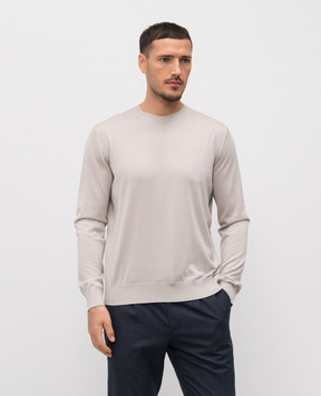 Stefano Ricci Gray longsleeve made of wool, cashmere and silk W505506G01W26150