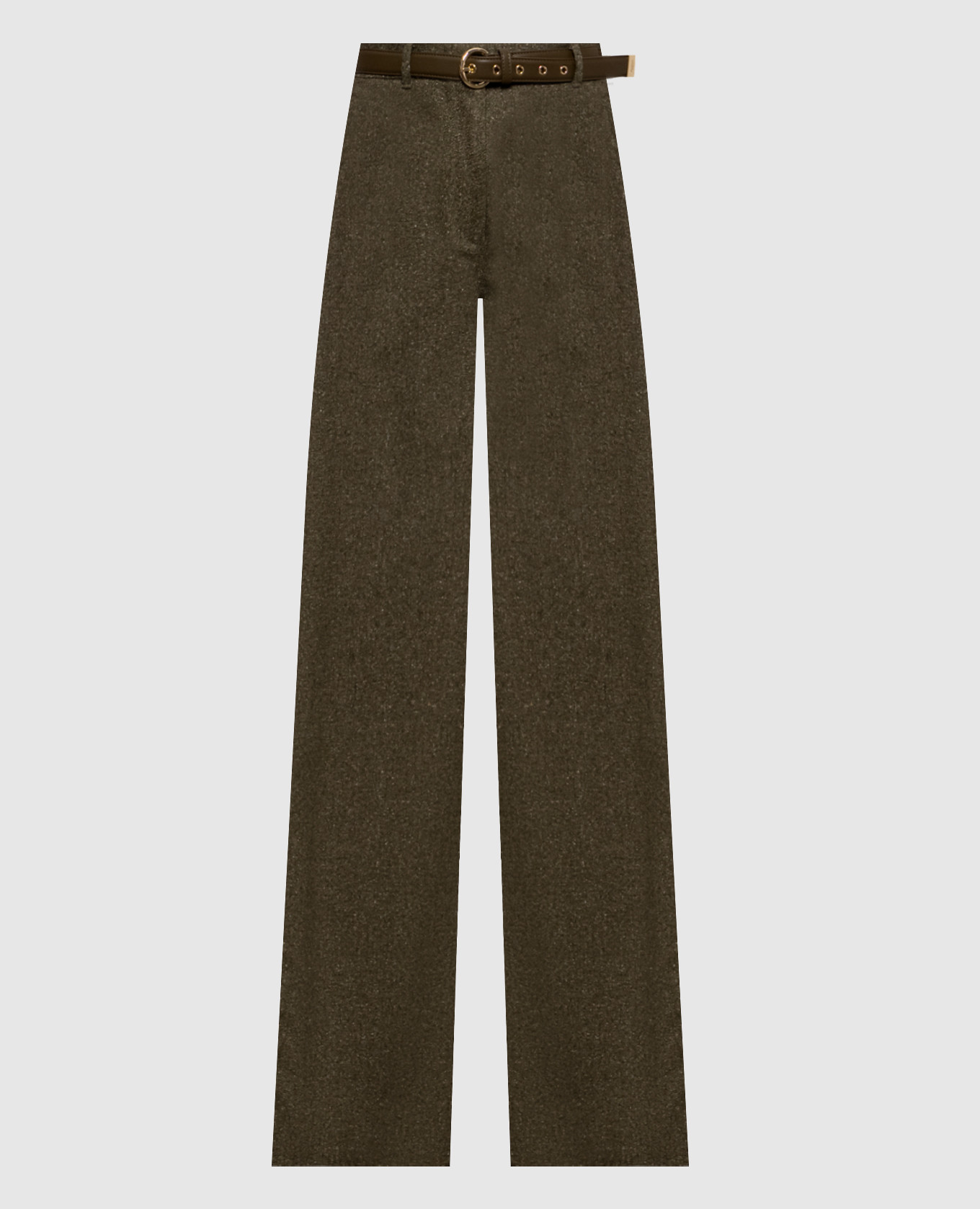 GIOIA khaki wool and silk pants