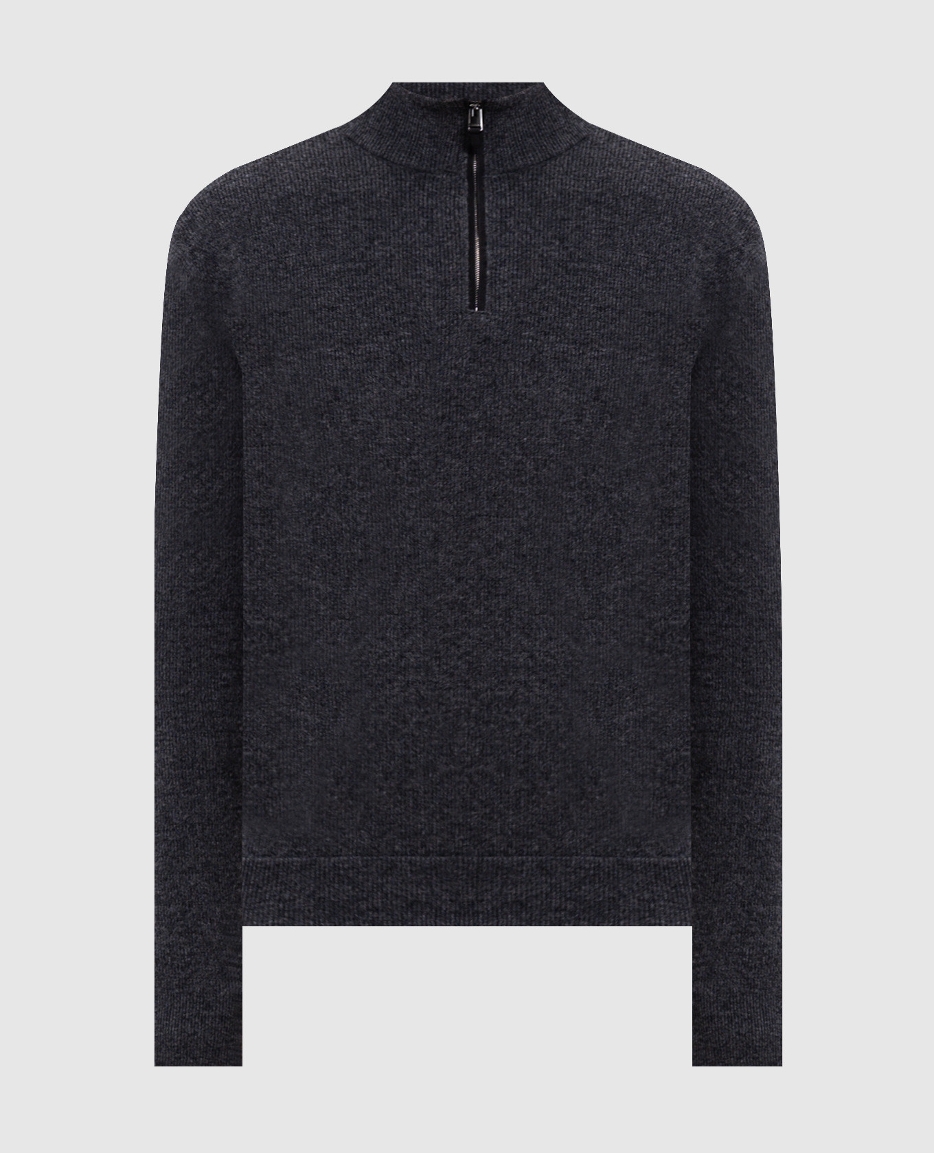 Gray wool and cashmere sweater