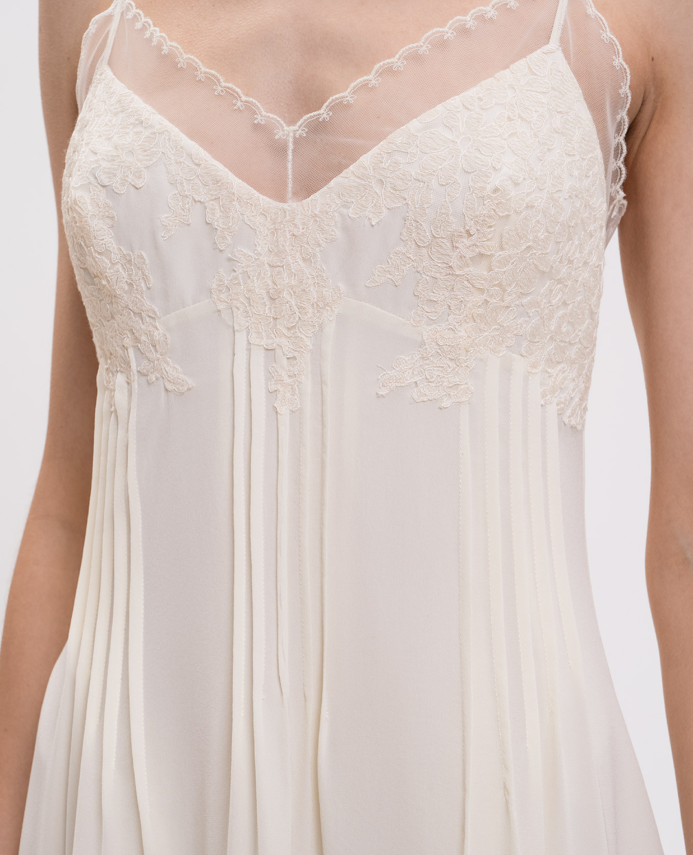 Beige silk dress with lace Ermanno Scervino 5