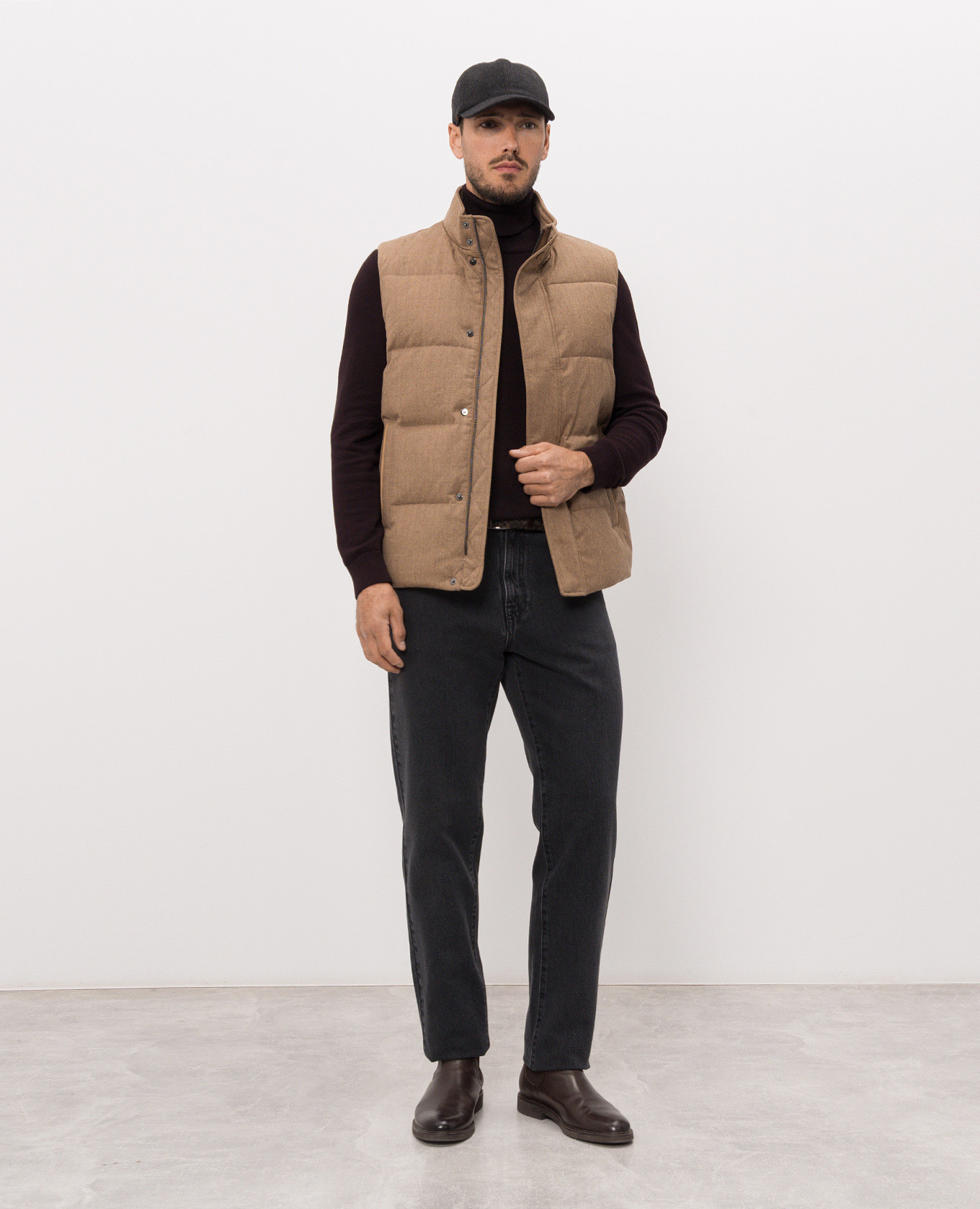 Grey jeans with logo patch Canali 2