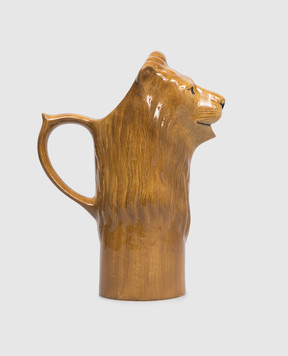 Quail Ceramics Brown ceramic water jug Lion 1110