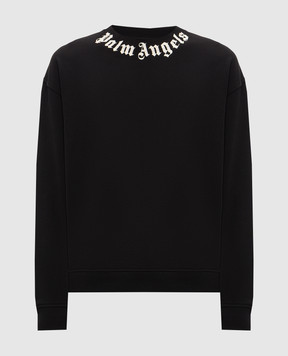 Palm Angels Black sweatshirt with logo print PAMBA003FL001