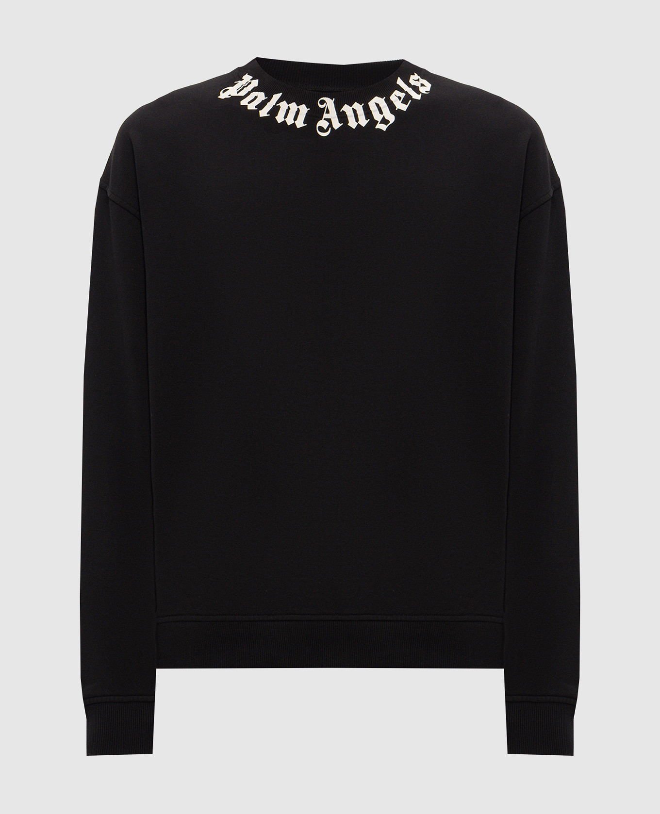 Black sweatshirt with logo print