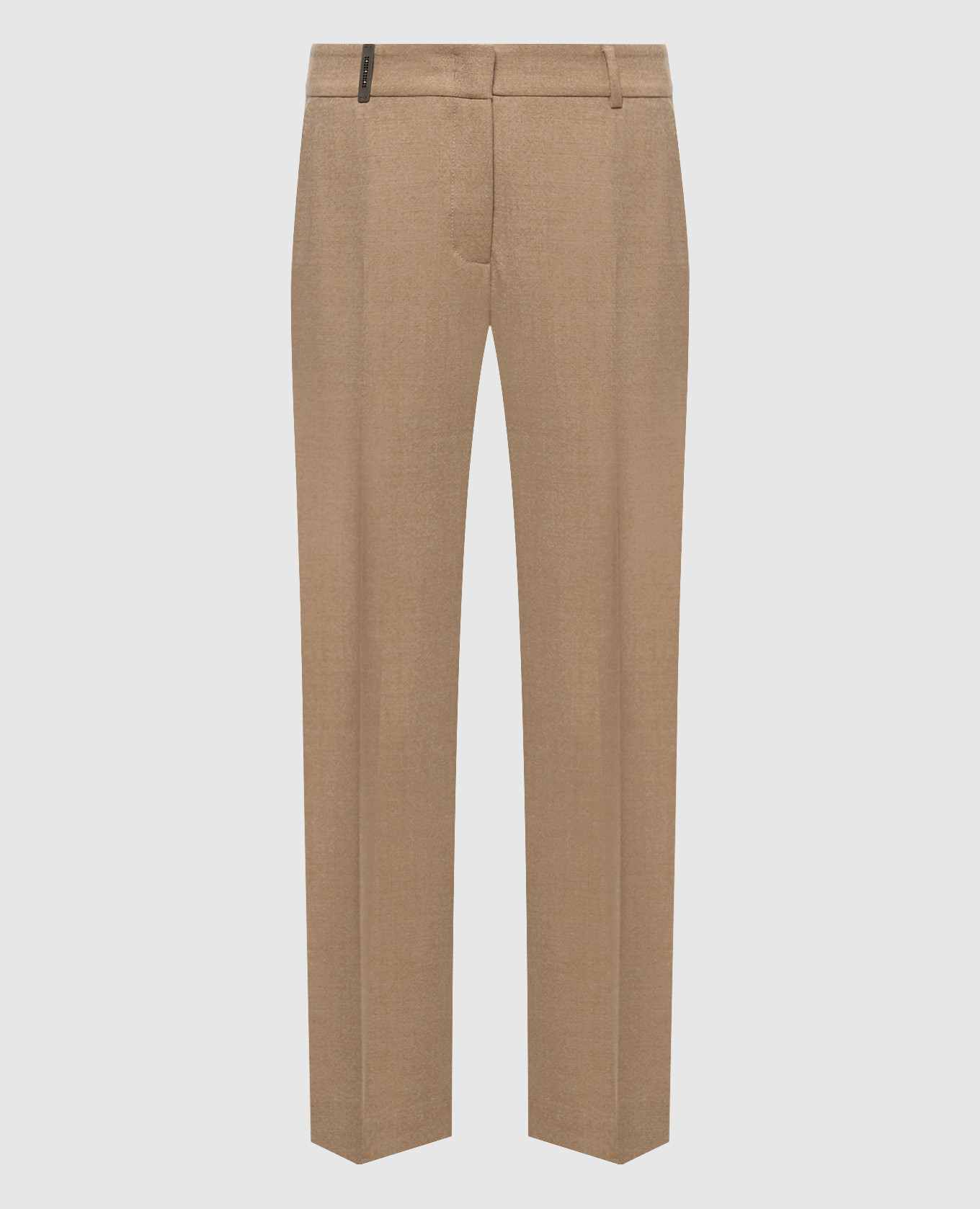 Beige wool pants
