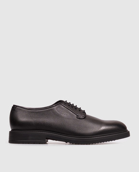 Doucal's Black leather derby shoes DU3576RALPUT287