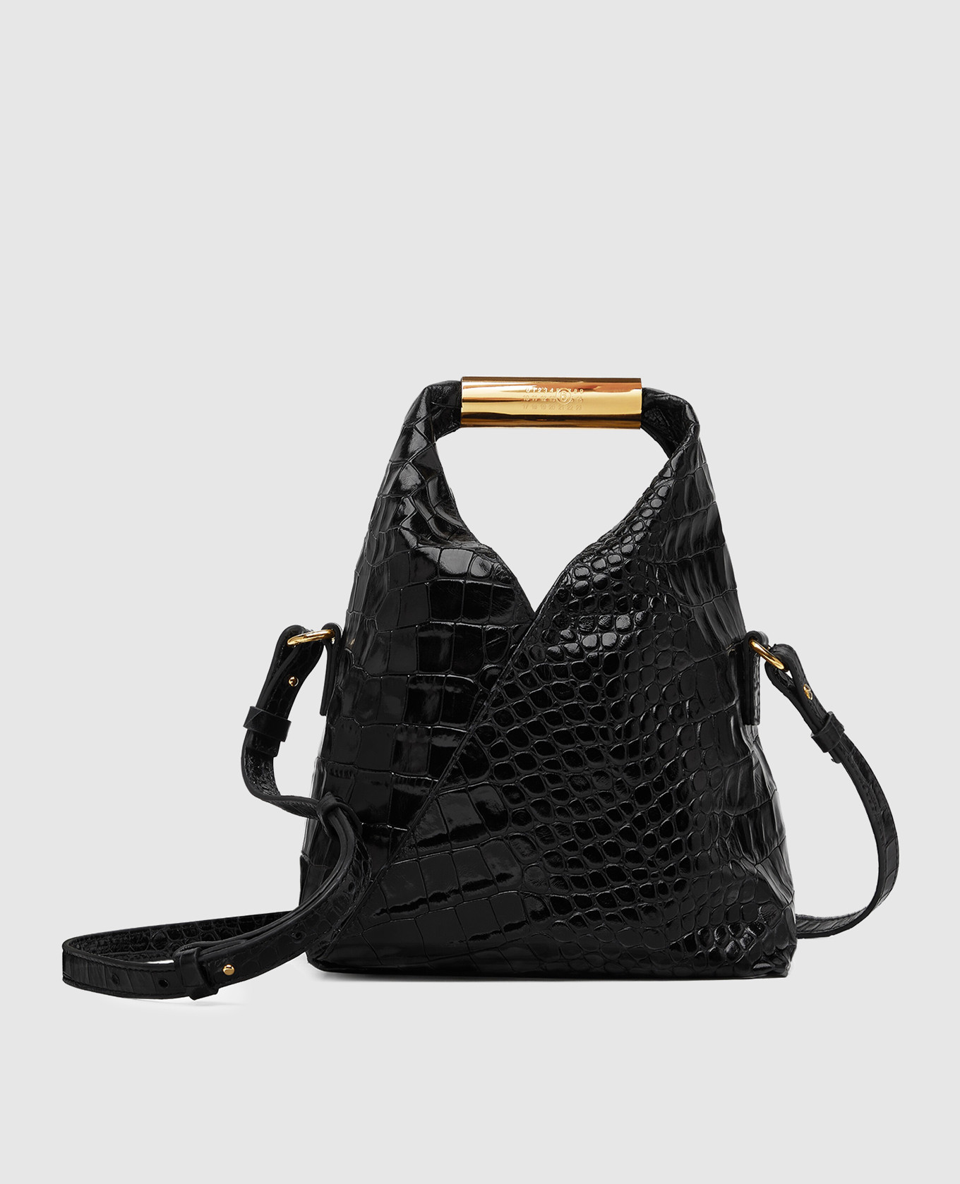 

Black glossy leather bag with emblem Maison Margiela MM6