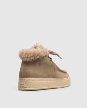 AGL Giuly beige suede deserts with fur GIULYWINTER