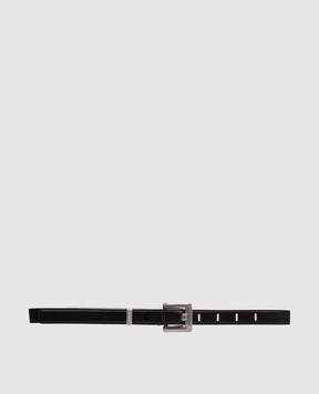 Balmain Anthem Black Leather Belt HN1WJ234LSAX